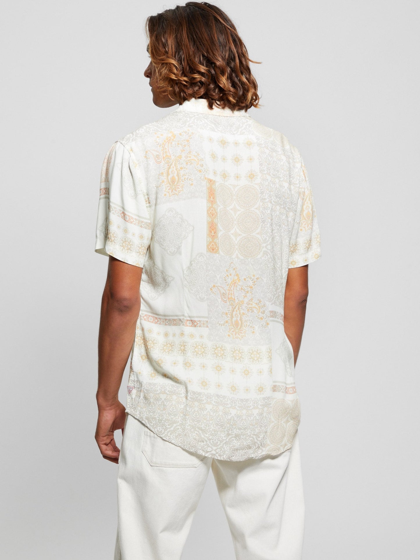 SS ECO RAYON PATCHWORK SHIRT