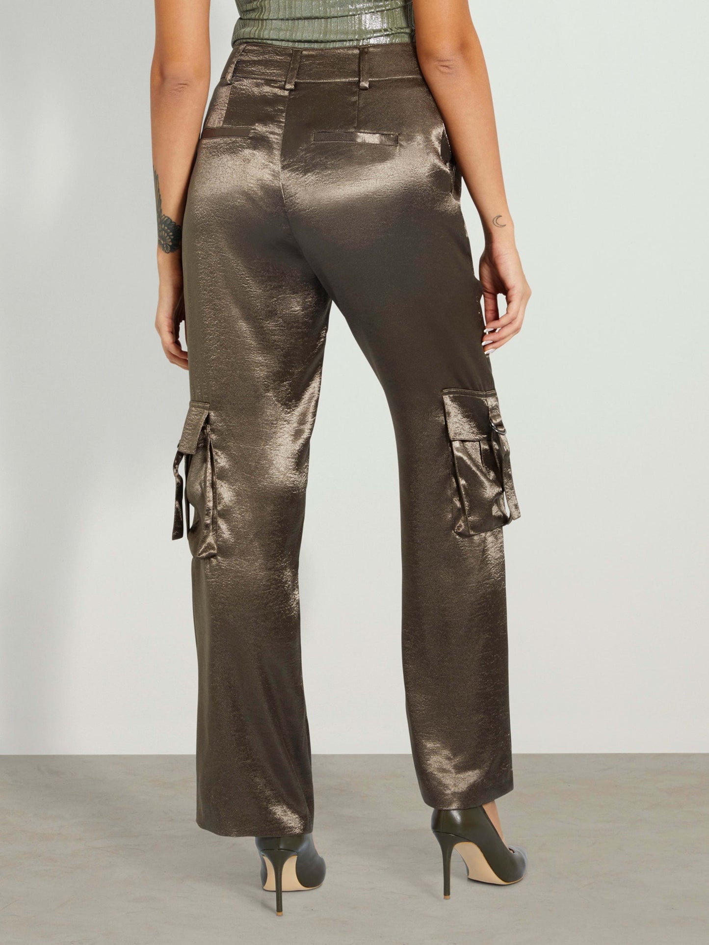 JAMIE SATIN CARGO PANT