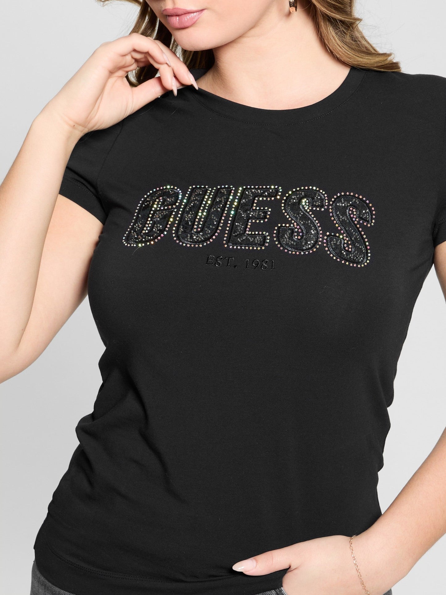 CN SS LOGO LACE TEE