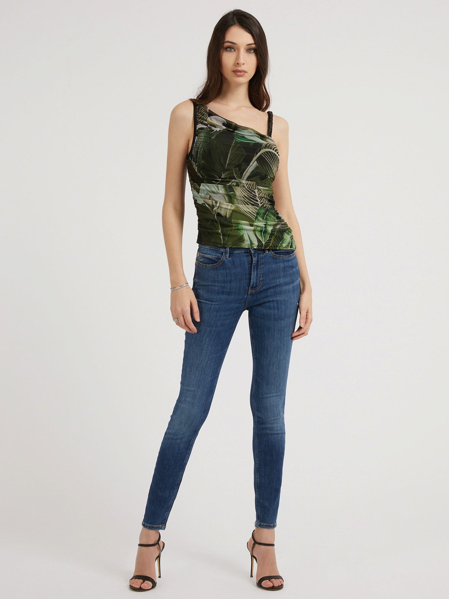 SL SHIRRED MESH DINAH TOP