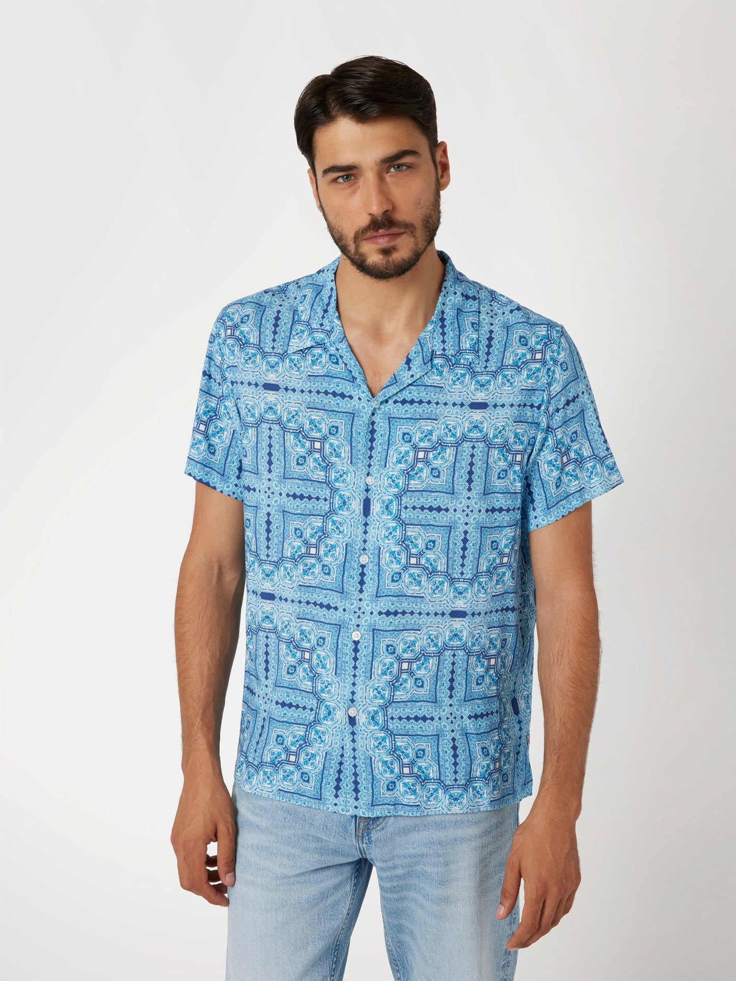 SS ECO RAYON TILE SHIRT
