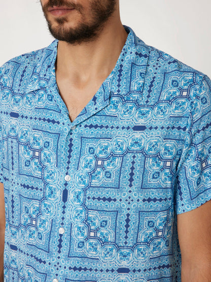 SS ECO RAYON TILE SHIRT