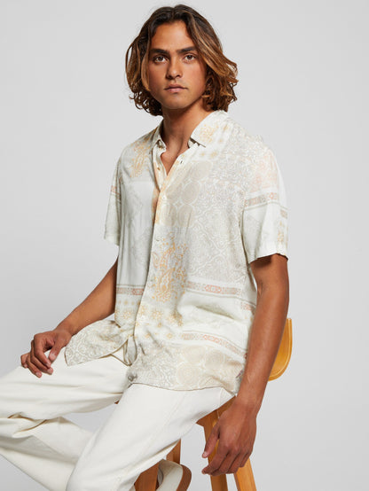 SS ECO RAYON PATCHWORK SHIRT