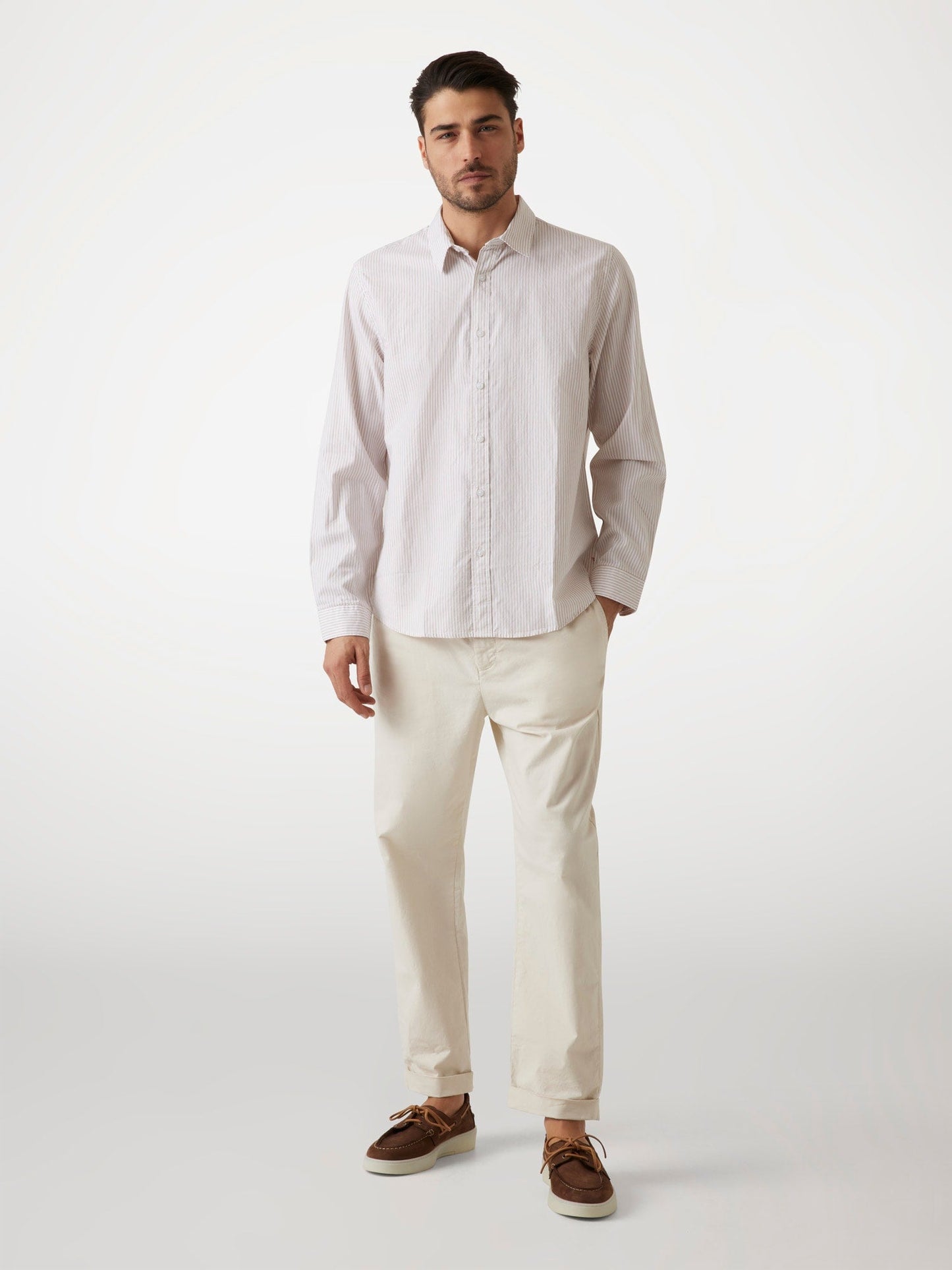LS OXFORD STRIPE SHI