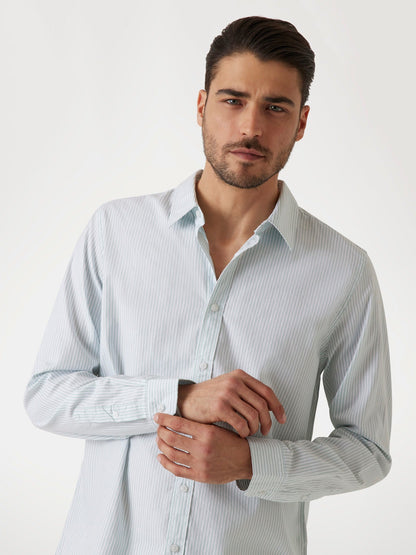 LS OXFORD STRIPE SHI