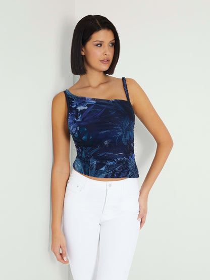 SL SHIRRED MESH DINAH TOP