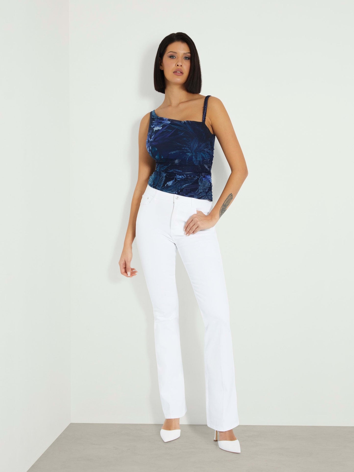 SL SHIRRED MESH DINAH TOP