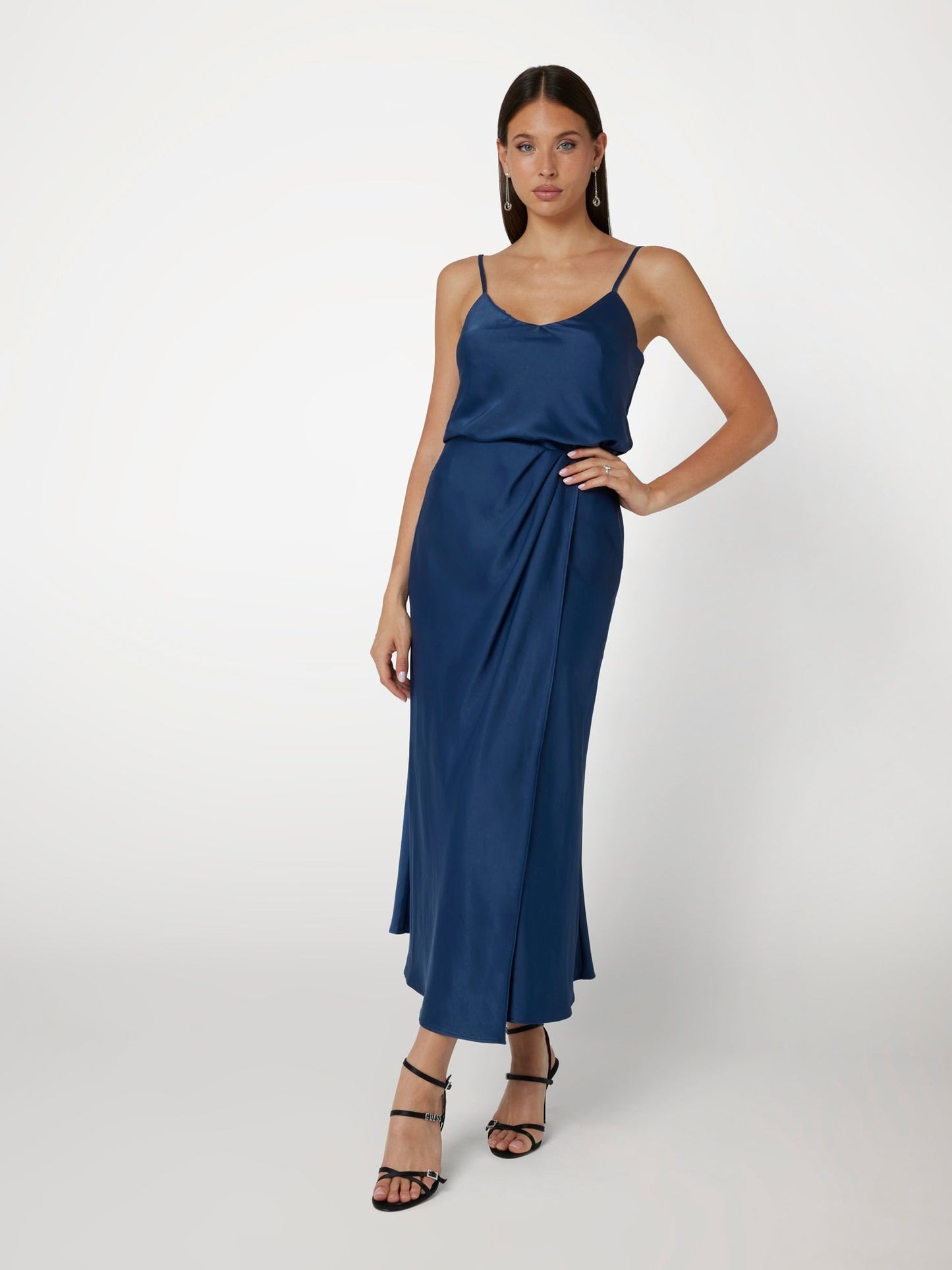 ANASTASIA LONG SATIN SKIRT