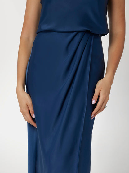 ANASTASIA LONG SATIN SKIRT