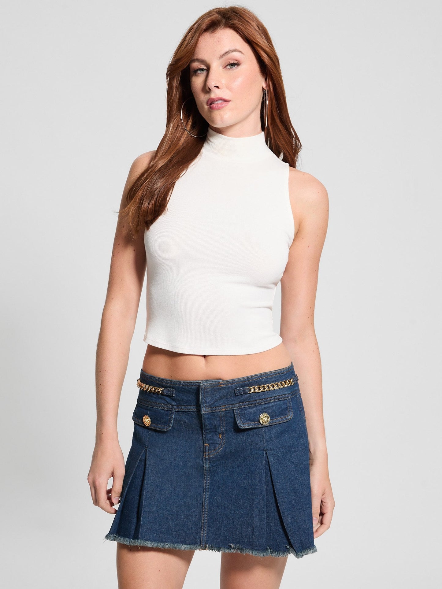 SL MOCK NK RIB PRISCILLA TANK