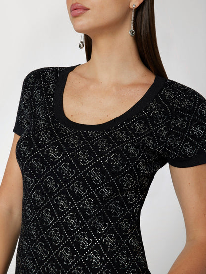 PAIGE 4G STONES SS DRESS SWTR