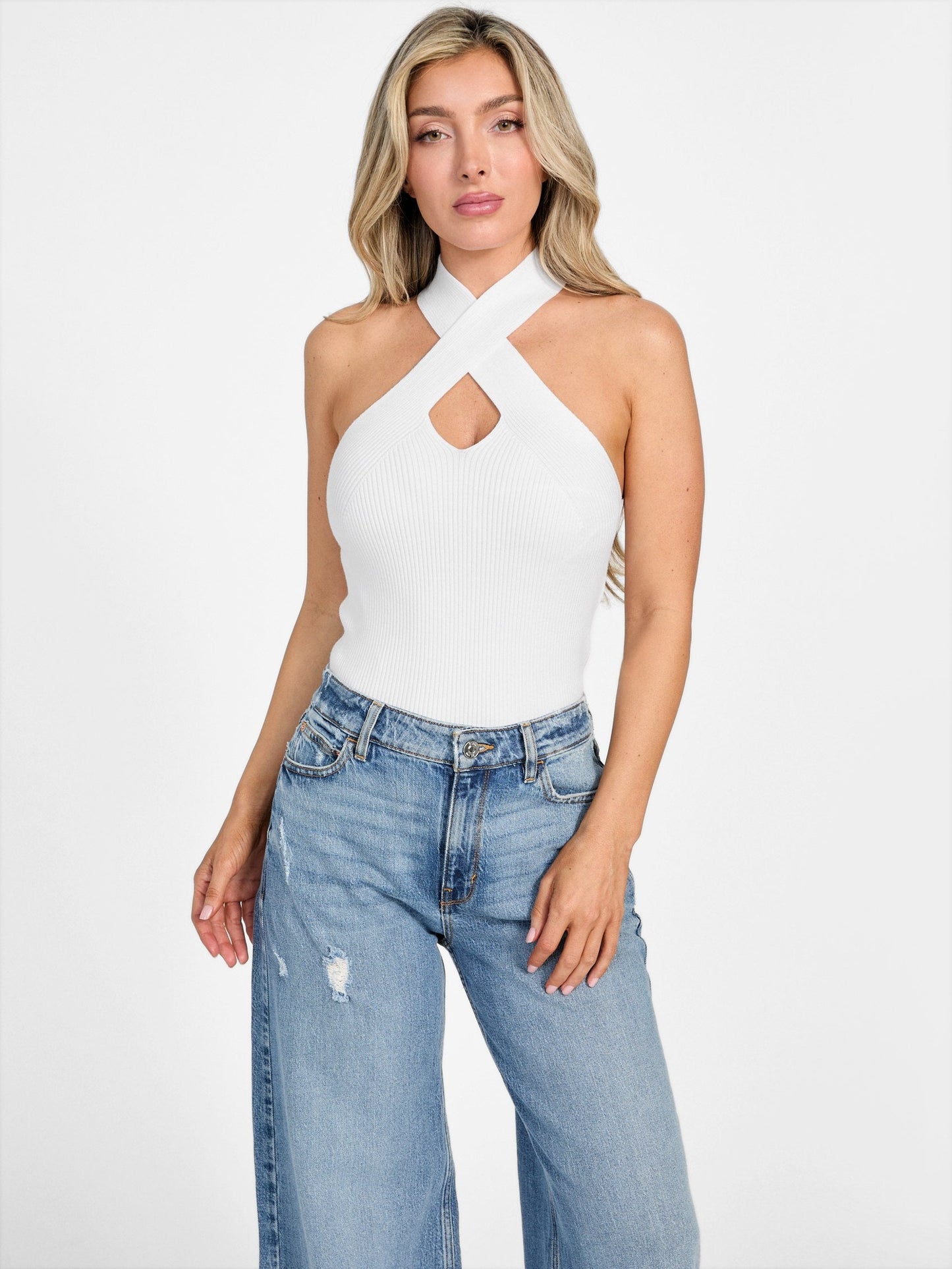 SL HALTER CLAIRE RIB