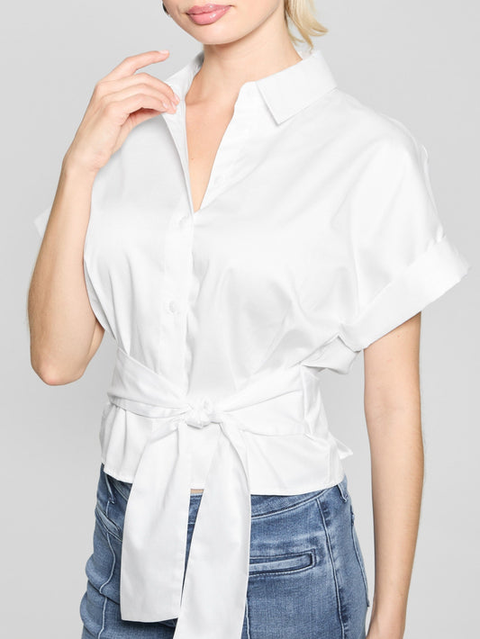 SS JULIE TIE FRONT T