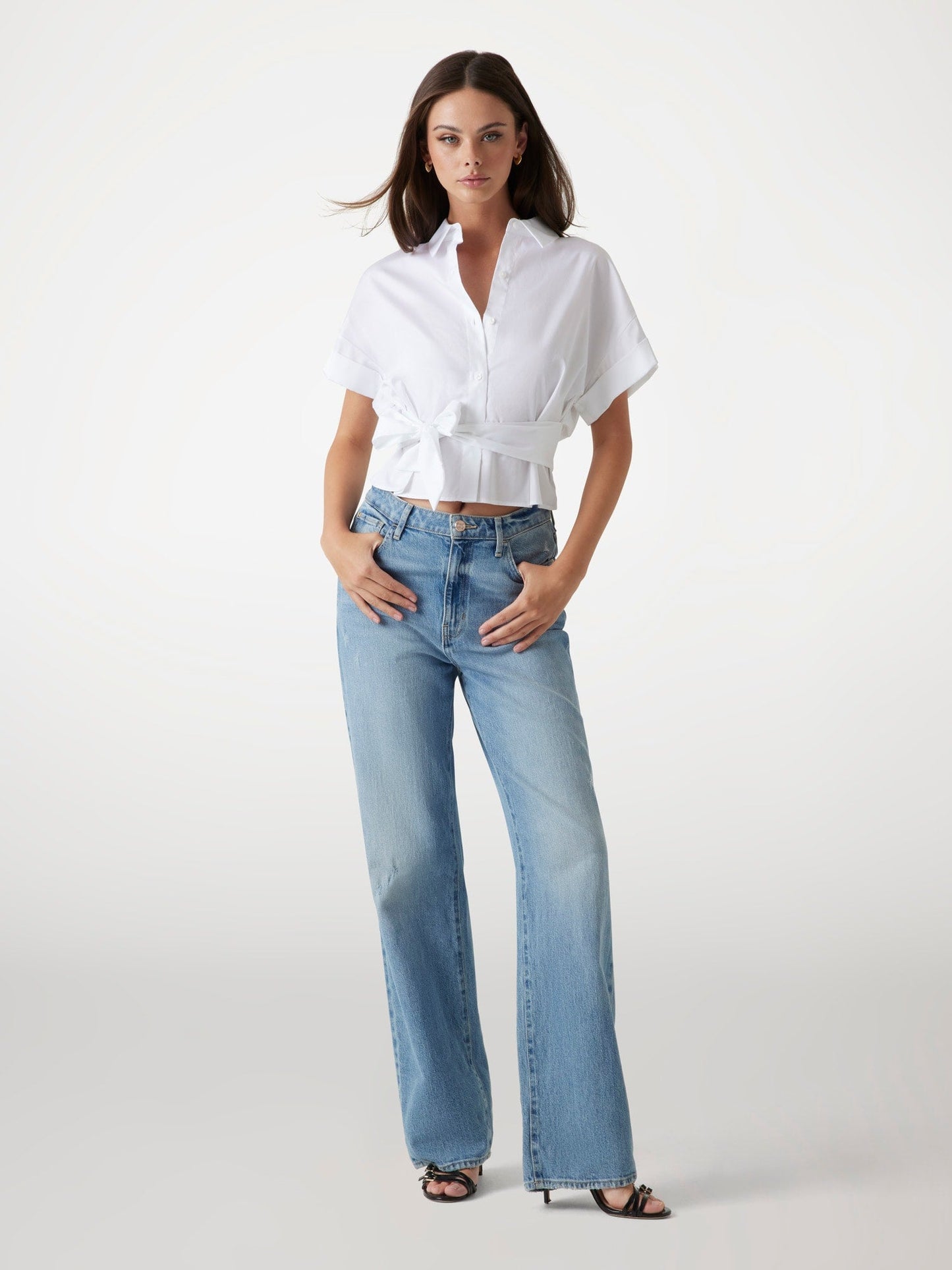 SS JULIE TIE FRONT T