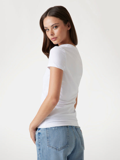 CN SS LOGO LACE TEE