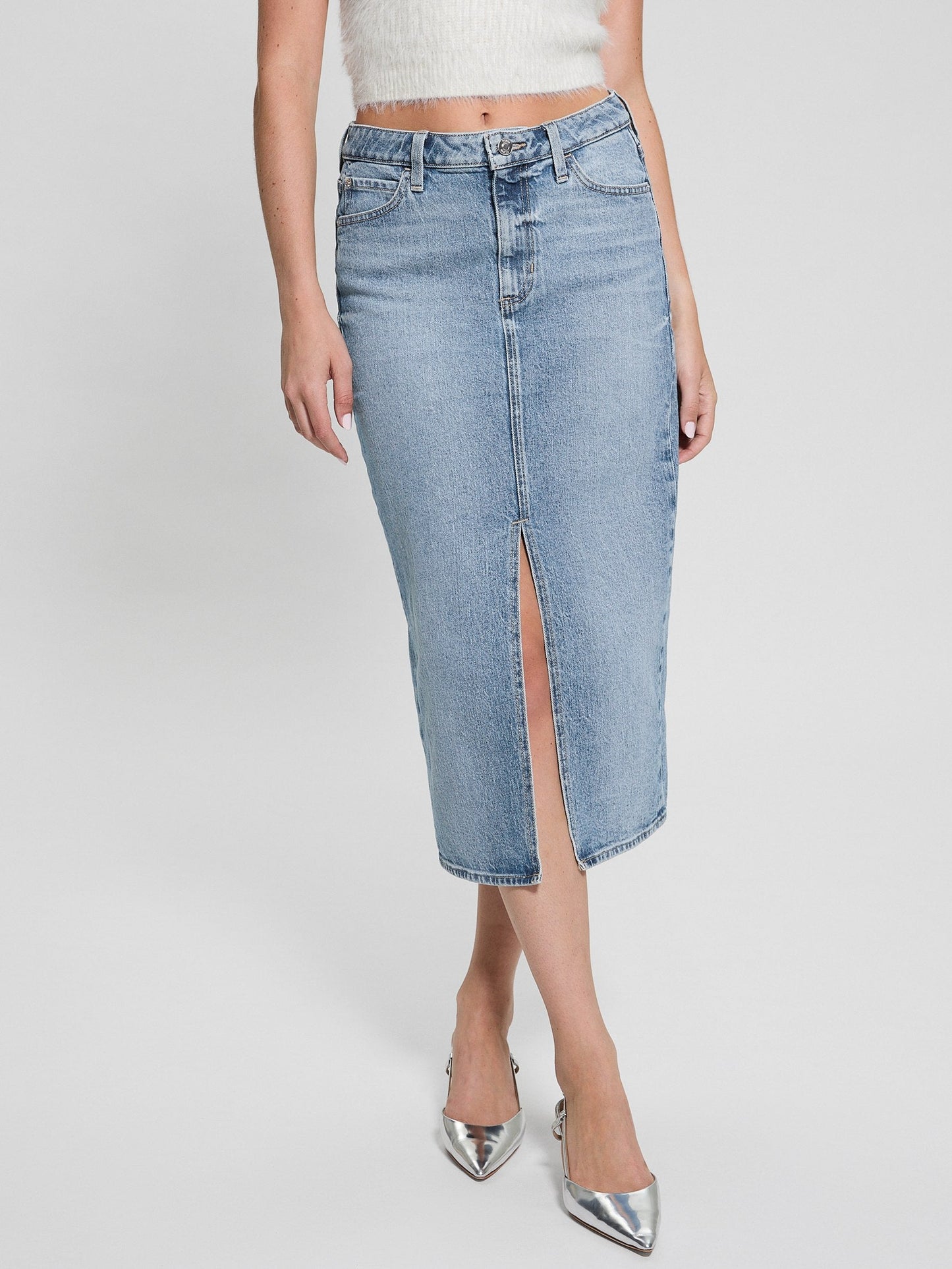 MILA DENIM MIDI SKIR