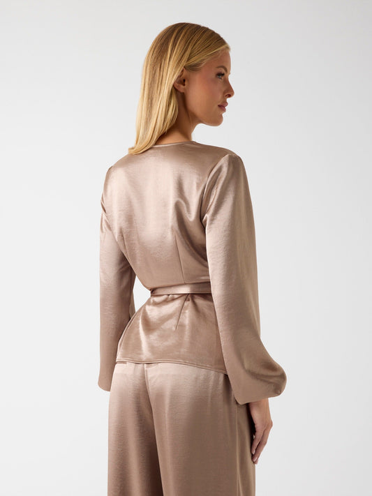 LS AVA SATIN WRAP TO