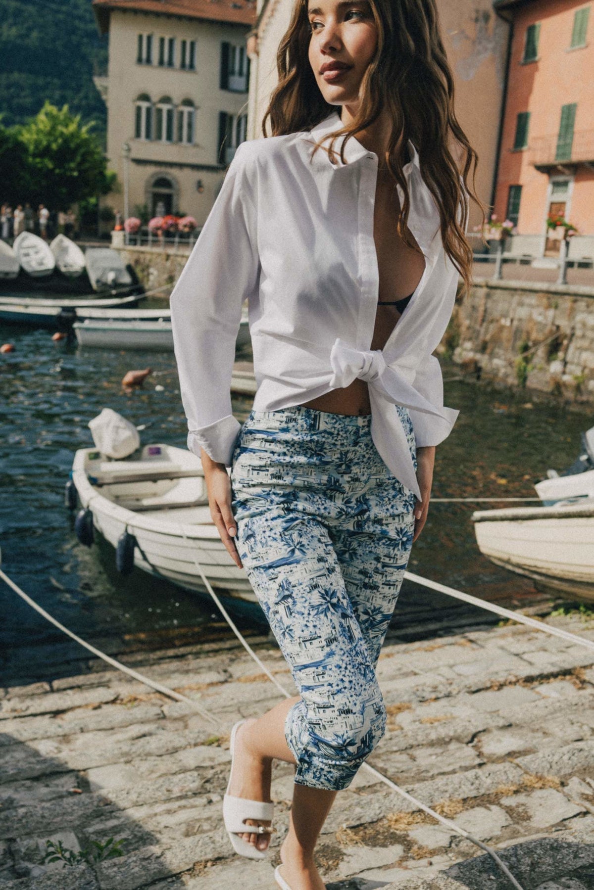 PRINTED CAPRI PANT