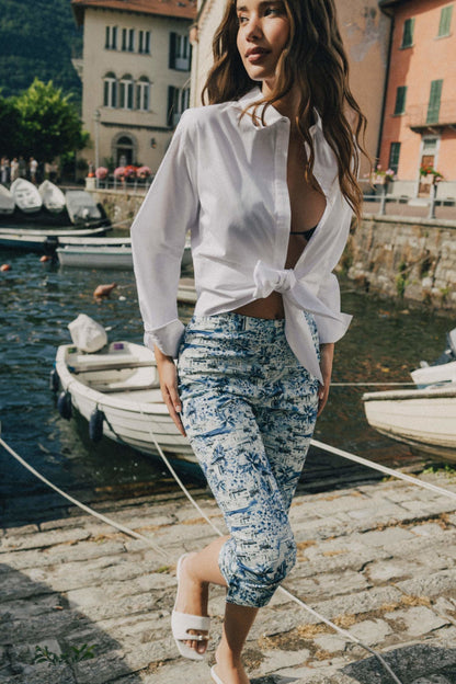 PRINTED CAPRI PANT