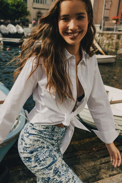 PRINTED CAPRI PANT