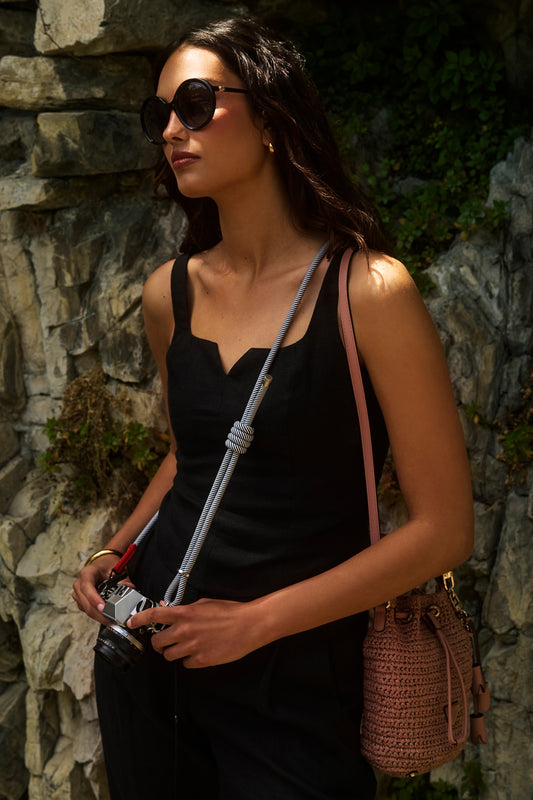 LINEN OPEN BACK TOP