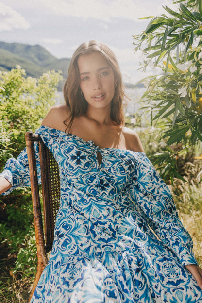 OFF SHOULDER PRINTED