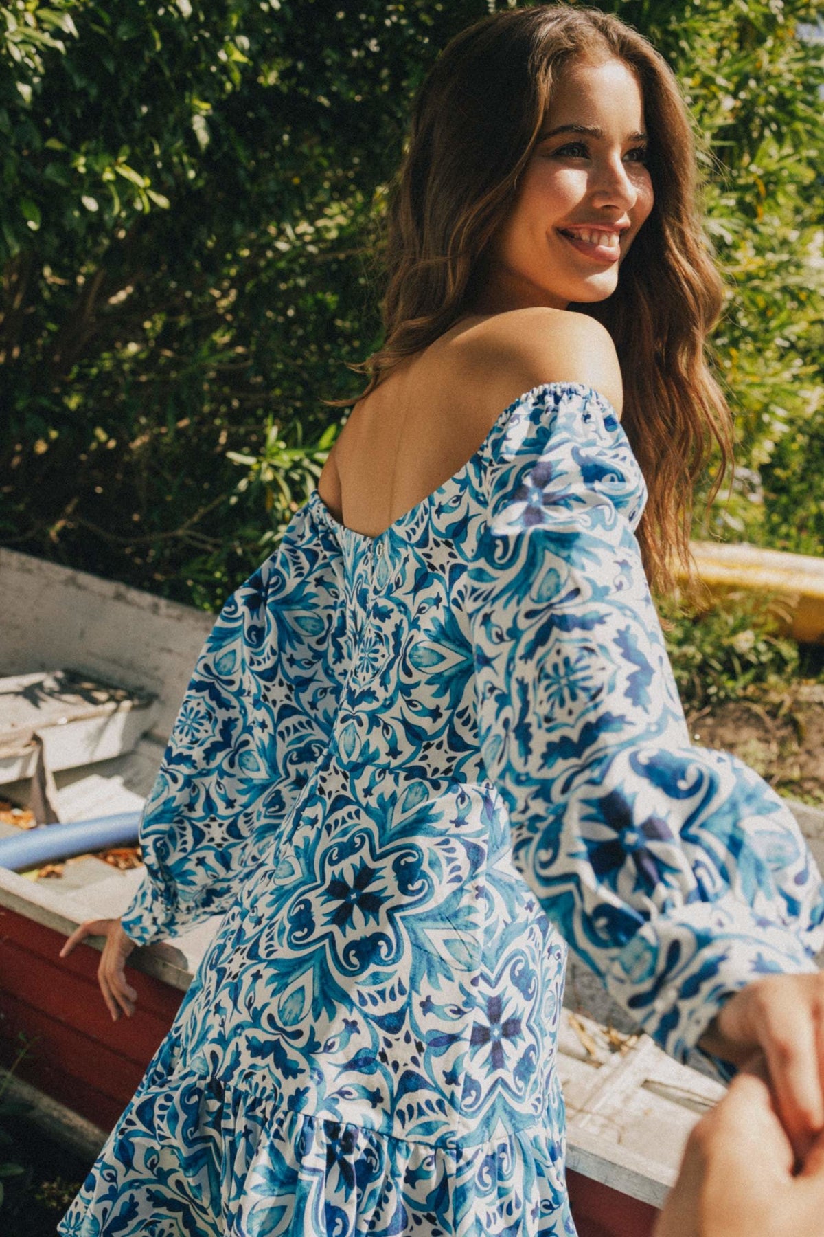 OFF SHOULDER PRINTED