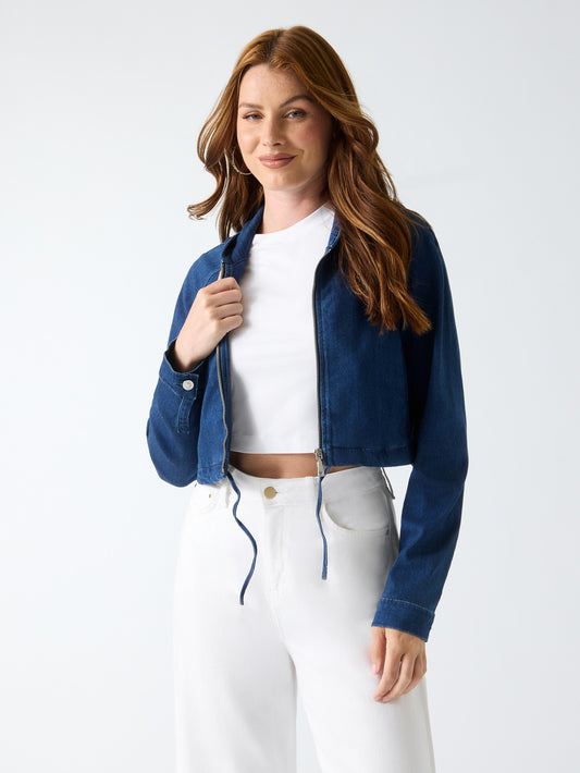 LS RESSE DENIM HOODI