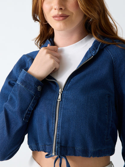 LS RESSE DENIM HOODI
