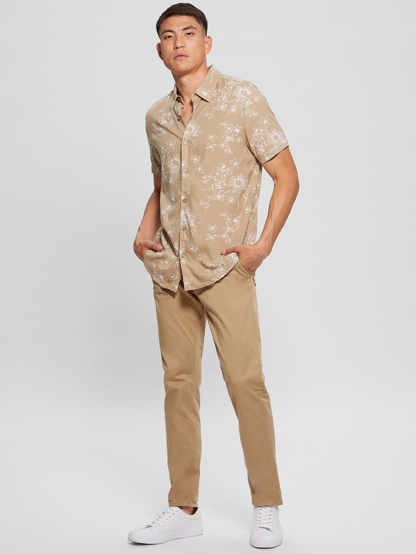 SS ECO RAYON SIENNA FLRL SHIRT