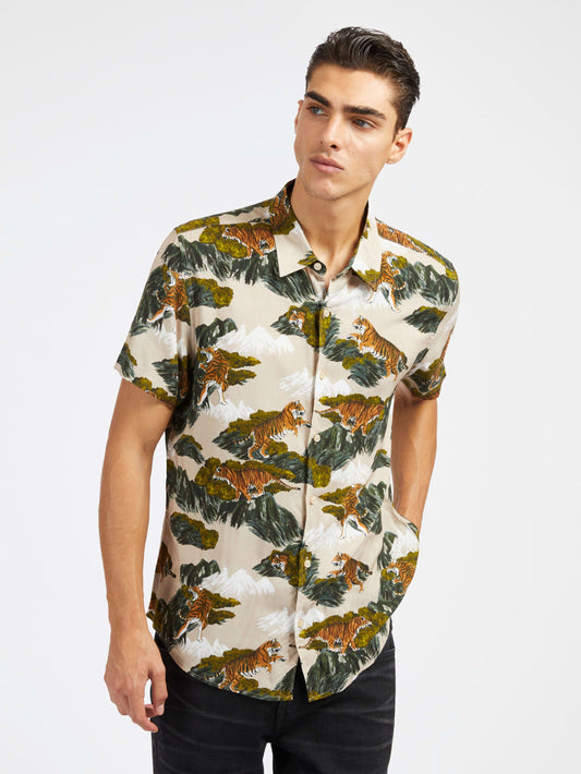 SS ECO RAYON MTN TIGER SHIRT