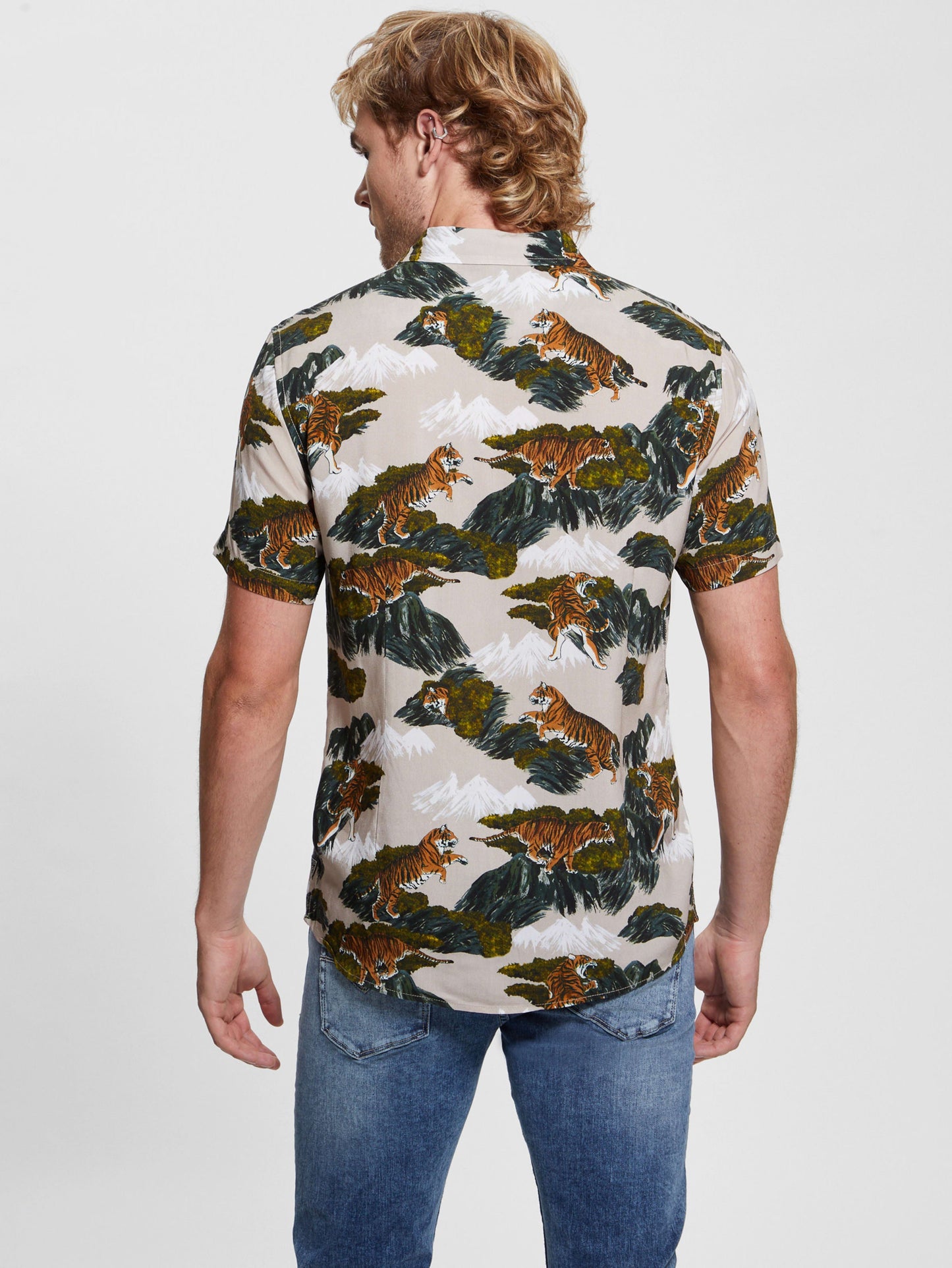 SS ECO RAYON MTN TIGER SHIRT