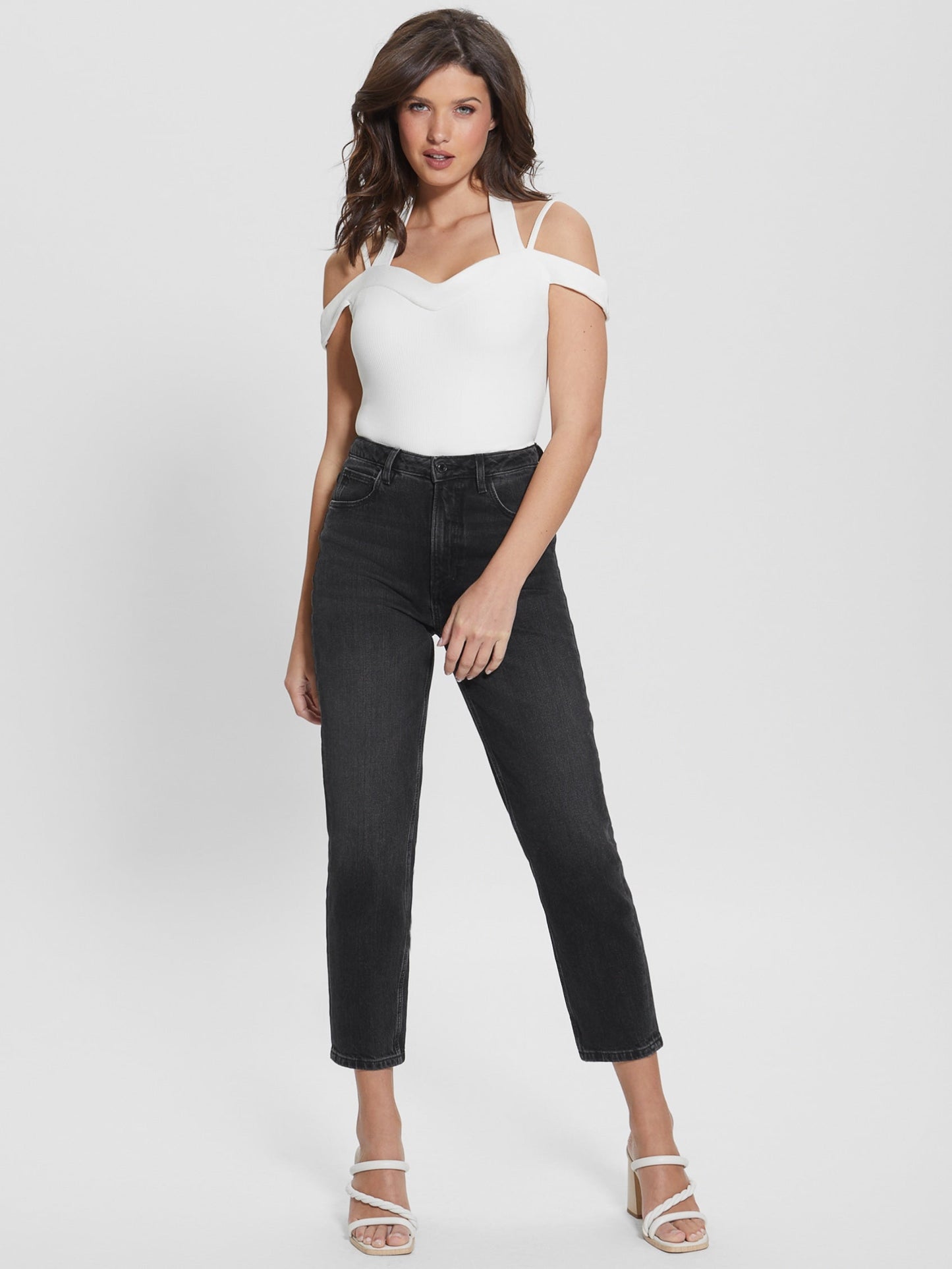 SS CORA RIB COLD SHOULDER TOP