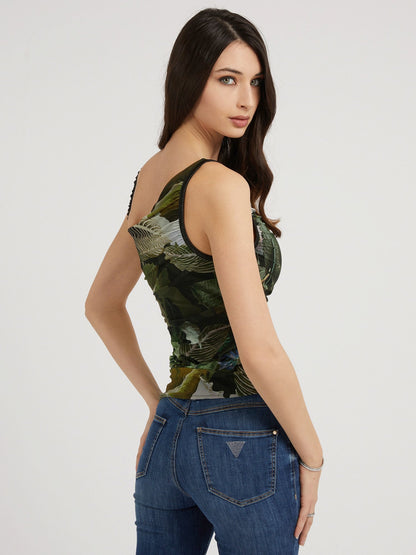 SL SHIRRED MESH DINAH TOP